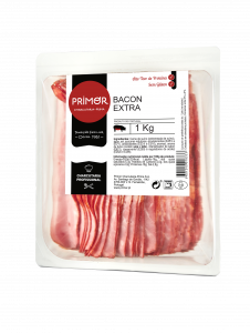 Sliced Rindless Bacon Extra Quality without cartilage, 1KG